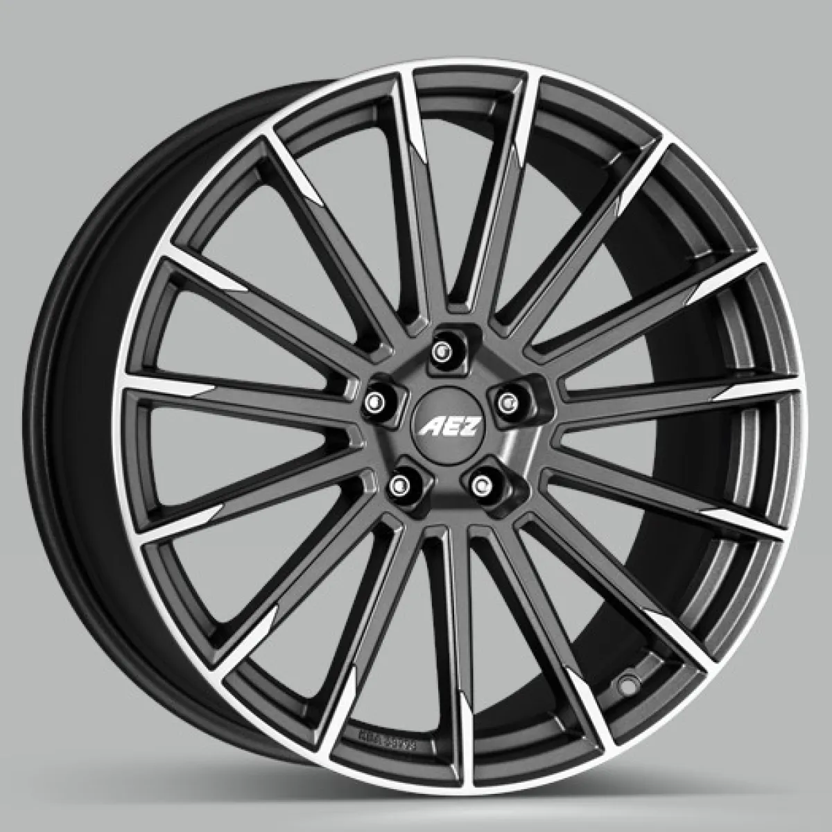 AEZ Atlanta titan 8,5x19 5x112 ET45 CB70,1 grafitový matný lak/leštěná čelní plocha