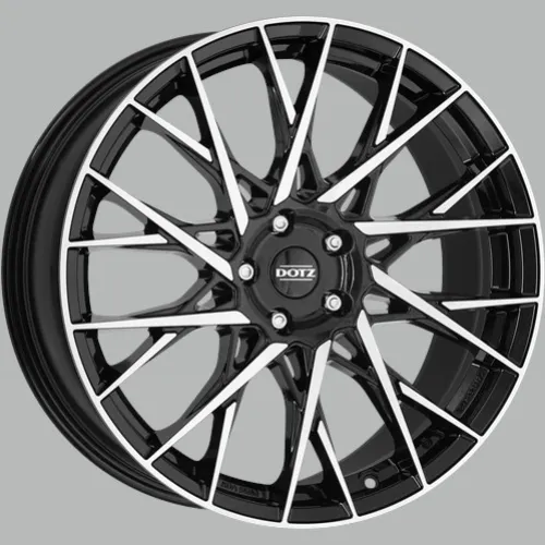 DOTZ Fuji dark 8x20 5x112 ET41 černý lak/leštěná čelní plocha
