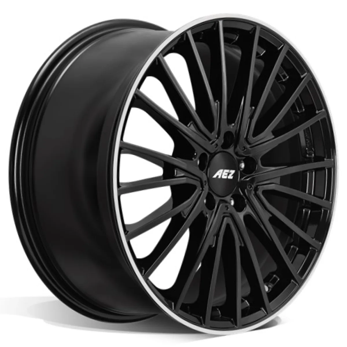 AEZ Berlin black 7,5x18 5x112 ET49 CB66,6 černý lak/leštěný límec