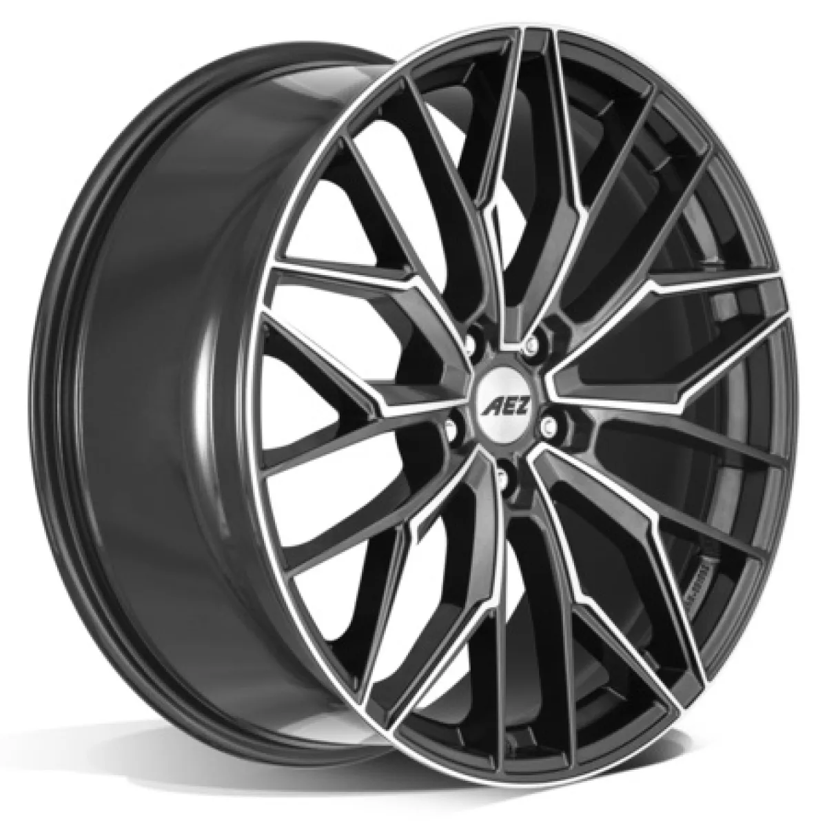 AEZ Porto dark 8x18 5x112 ET40 CB66,6 šedostříbrný lak/leštěná čelní plocha