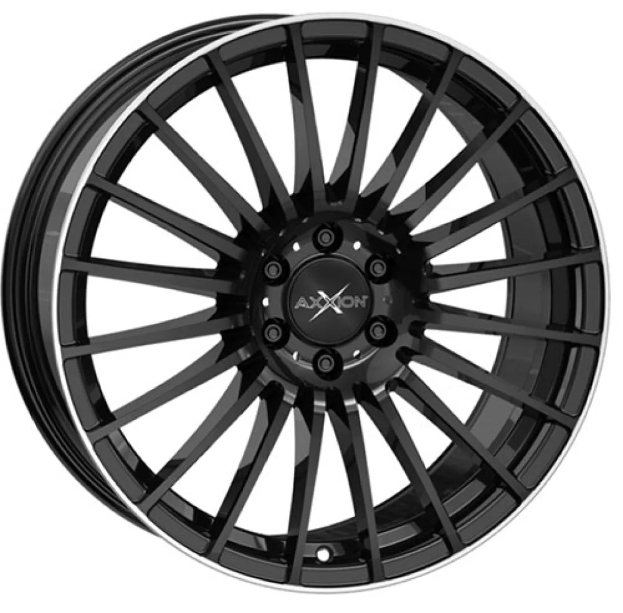 AXXION AX5 EXCESS 8x18 5x112 ET45 CB72,6 Schwarz Glanz Hornpoliert (SW plus - ML plus)