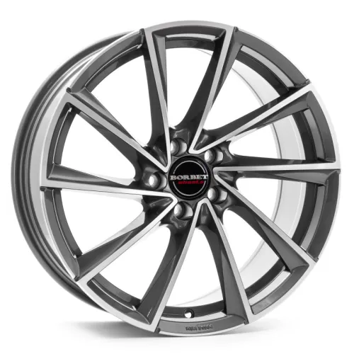 BORBET VTX 8x18 5x112 ET44 Graphite Polished