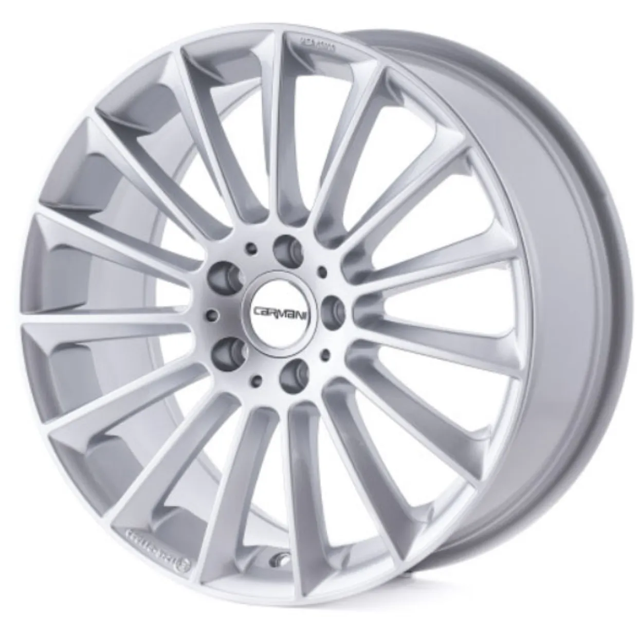 CARMANI 17 Fritz 8x18 5x112 ET43 CB66,6 white silver FIX