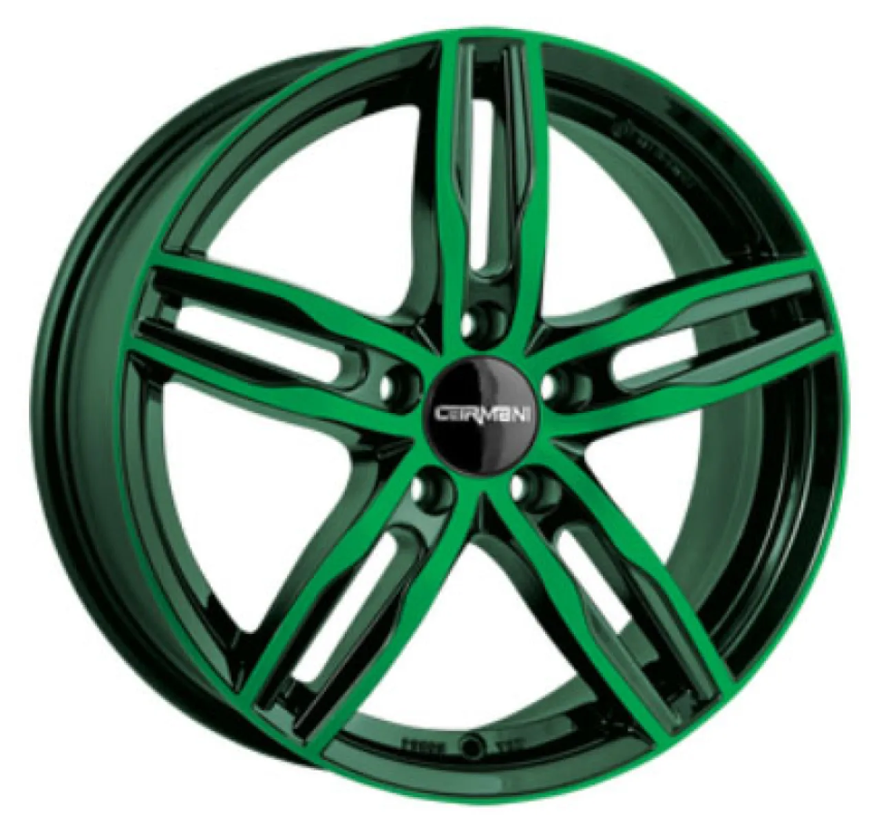 CARMANI 14 Paul 7,5x17 5x112 ET38 CB66,6 neon green polish FIX