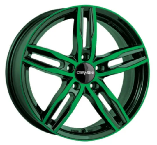 CARMANI 14 Paul 7,5x17 5x112 ET38 neon green polish FIX
