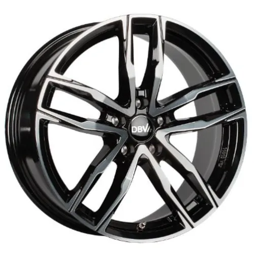 DBV ANDORRA 6,5x16 5x114,3 ET48 Schwarz Front Poliert