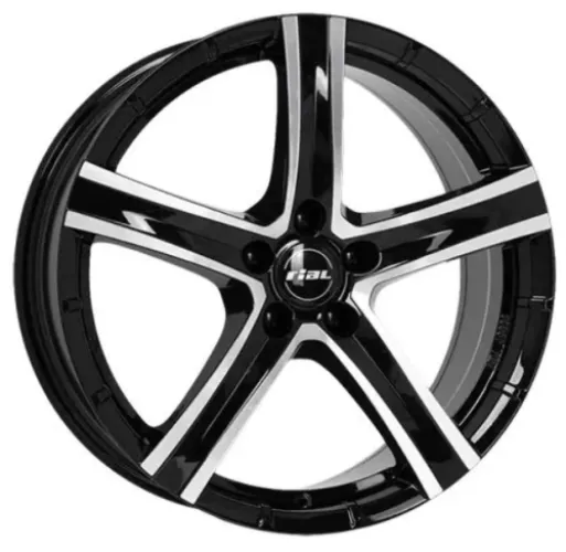 RIAL QUINTO 9,5x20 5x114,3 ET38 CB70,1 Diamant-Schwarz Frontpoliert