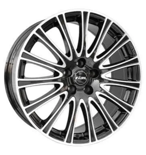 RIAL RAVENNA 8x18 5x114,3 ET43 Diamant-Schwarz Frontpoliert