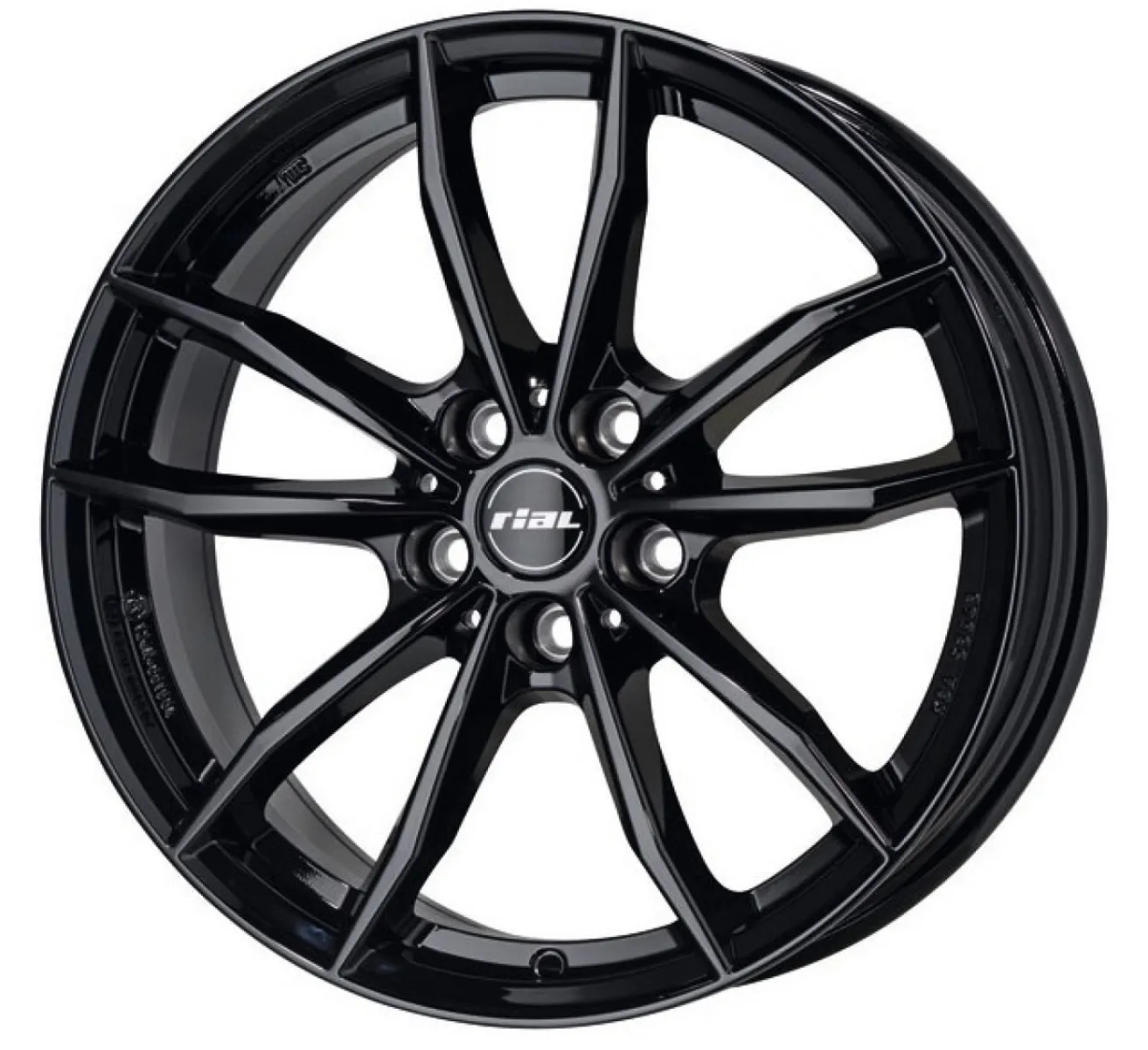 RIAL X12 DIAMANT-SCHWARZ 7,5x18 5x112 ET51 CB57,1