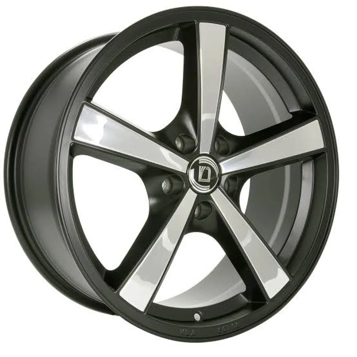 DIEWE WHEELS TRINA II 7x17 5x100 ET40 CB63,5 NEROINOX - Schwarz Matt mit verchromten Einlagen