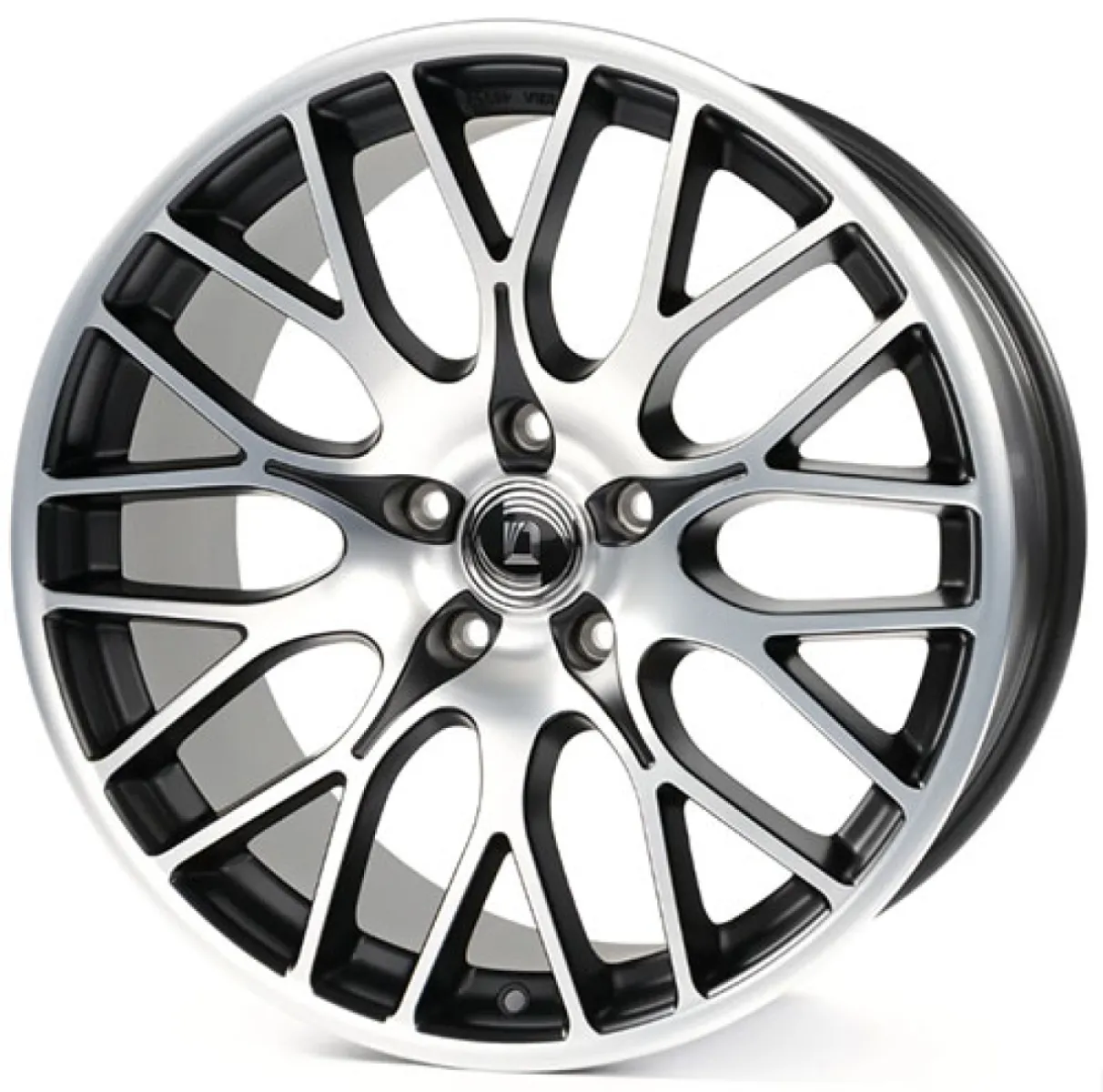 DIEWE WHEELS FINA 8x18 5x120 ET32 CB72,6 NERO MACHINED - Schwarz Matt Frontpoliert