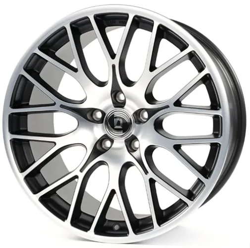 DIEWE WHEELS FINA 8x18 5x120 ET32 CB72,6 NERO MACHINED - Schwarz Matt Frontpoliert