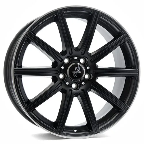 KESKIN KT16 8x18 5x112 ET45 MBLP MATT BLACK LIP POLISH