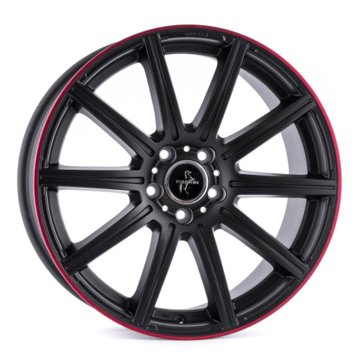 KESKIN KT16 9,5x19 5x112 ET45 CB66,6 MBLR MATT BLACK LIP RED