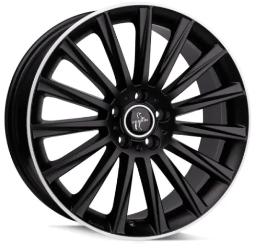 KESKIN KT18 8x18 5x112 ET30 MBLP MATT BLACK LIP POLISH