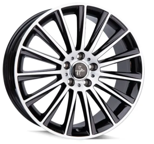 KESKIN KT18 8x18 5x112 ET45 BFP BLACK FRONT POLISH