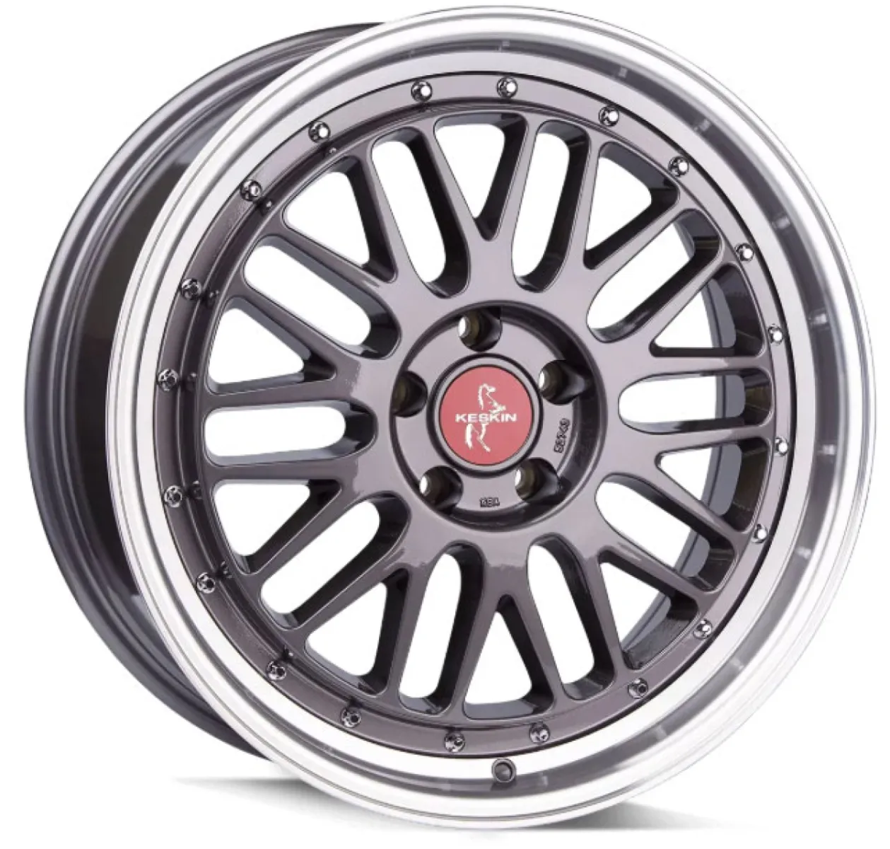 KESKIN KT22 8,5x19 5x100 ET30 CB57,1 TGLP TITAN GREY LIP POLISH