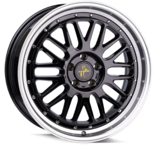 KESKIN KT22 8x18 5x112 ET30 BLP BLACK LIP POLISH