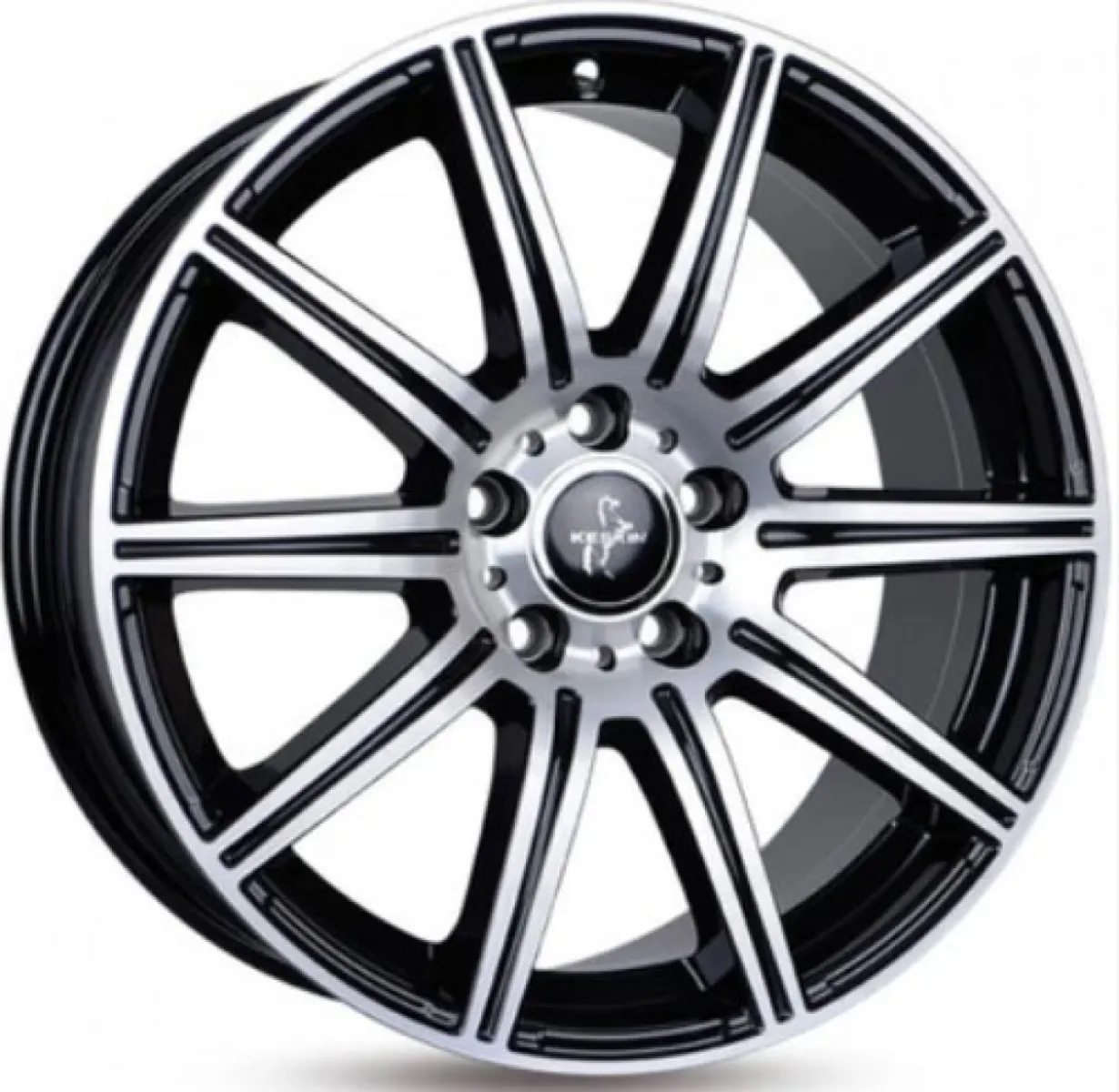 KESKIN KT16 8x18 5x112 ET30 CB66,6 BFP BLACK FRONT POLISH