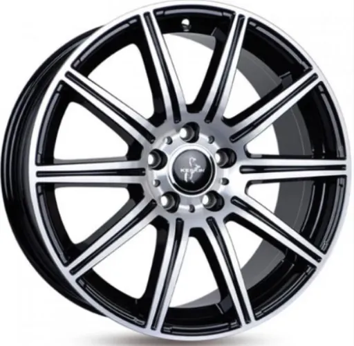 KESKIN KT16 8x18 5x112 ET30 BFP BLACK FRONT POLISH