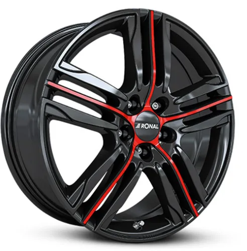 RONAL R57 MCR 7,5x19 5x112 ET45 JETBLACK-RED SPOKE