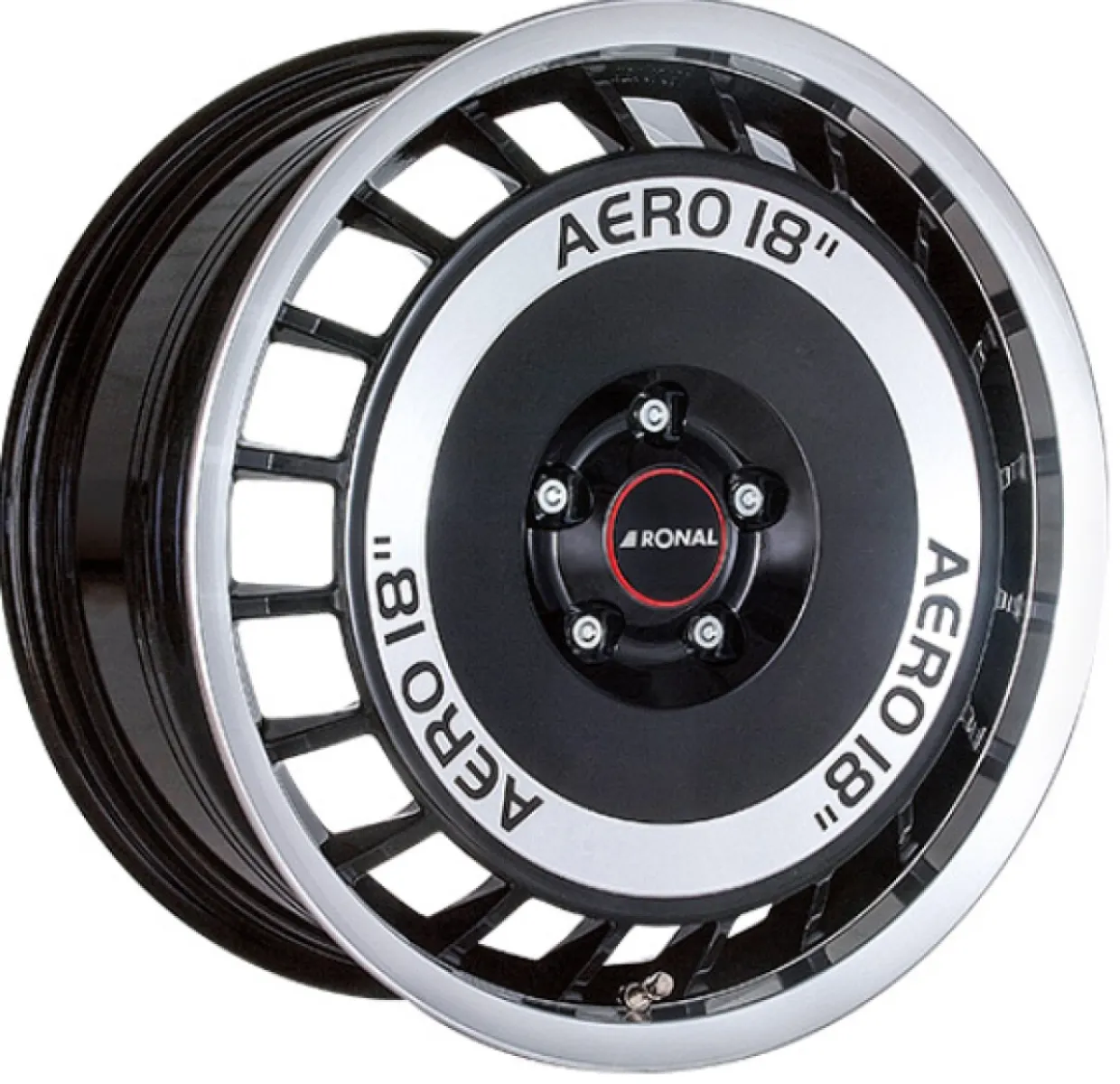 RONAL R50 AERO 8x18 5x100 ET35 CB68 SCHWARZ-FRONTKOPIERT
