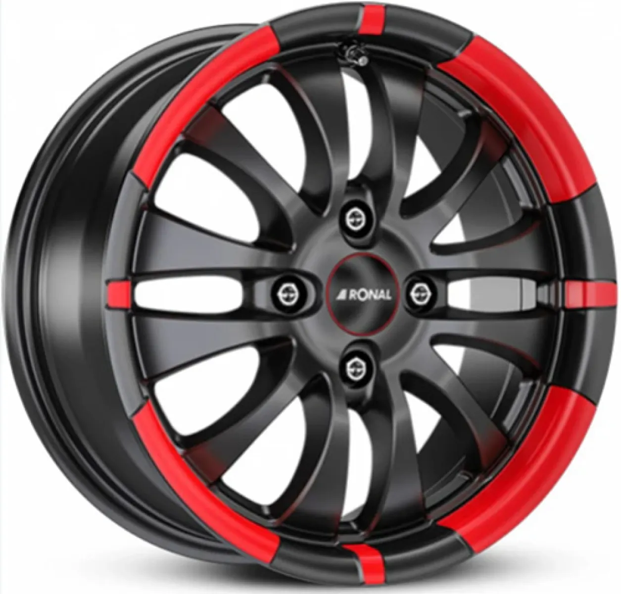 RONAL R59 MCR 7x16 4x108 ET25 CB65,03 JETBLACK-MATT-RED RIM