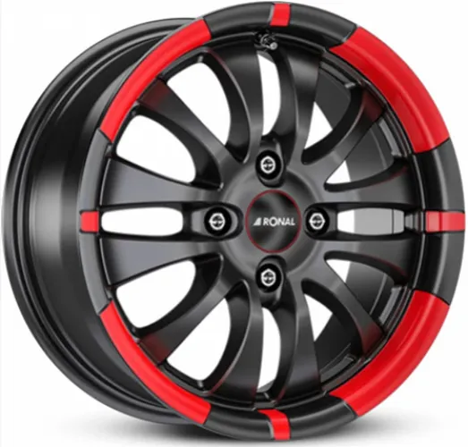 RONAL R59 MCR 7x16 4x108 ET25 CB65,03 JETBLACK-MATT-RED RIM