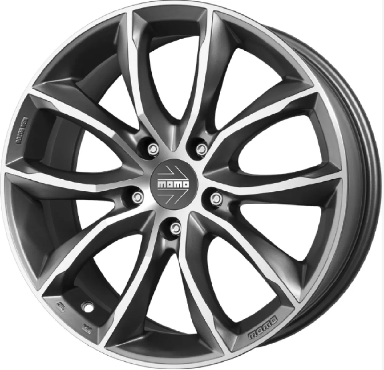 MOMO SCREAMJET EVO 7x16 5x112 ET48 CB72,3 Matt Anthracite Diamond Cut