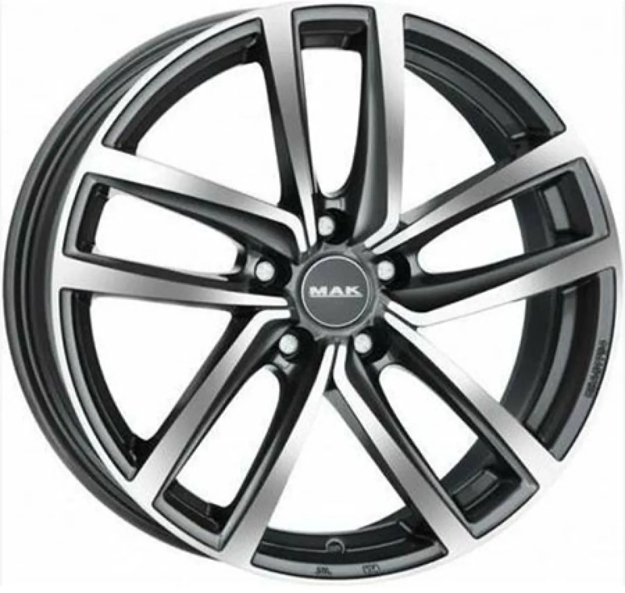 MAK DRESDEN 7,5x17 5x112 ET38 CB66,6 Gun Metal Mirror