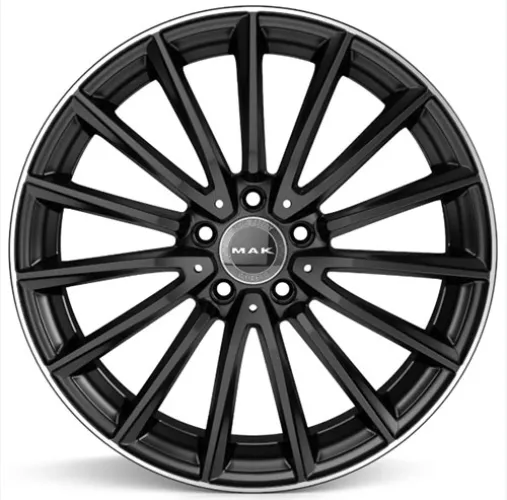 MAK KOMET 8x18 5x112 ET8 CB66,6 GLOSS BLACK MIRROR RING