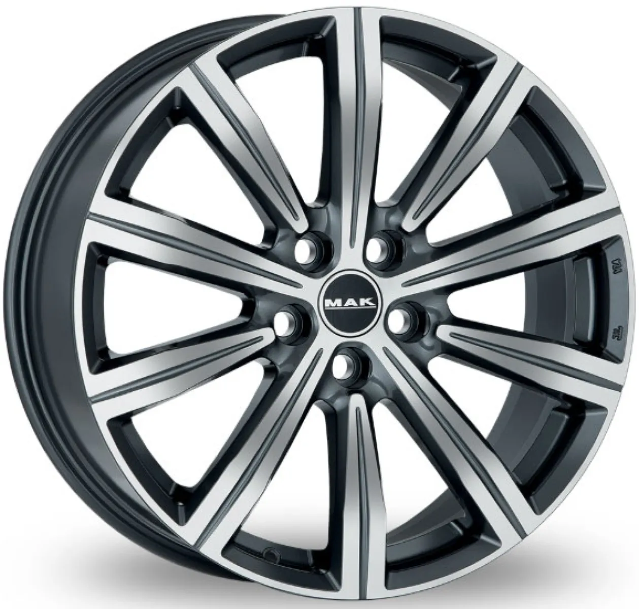 MAK BIRMINGHAM 8,5x20 5x112 ET29 CB66,6 Gun Metal Mirror Face